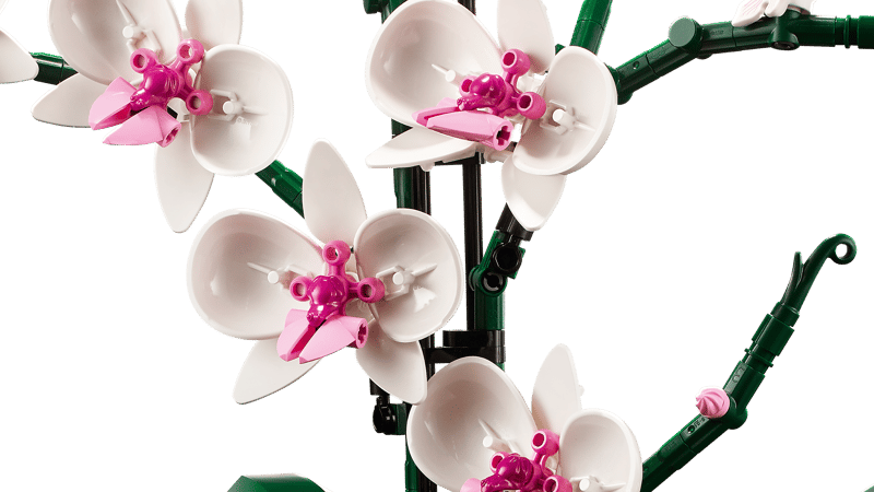 lego orchid The Large White Blossoms