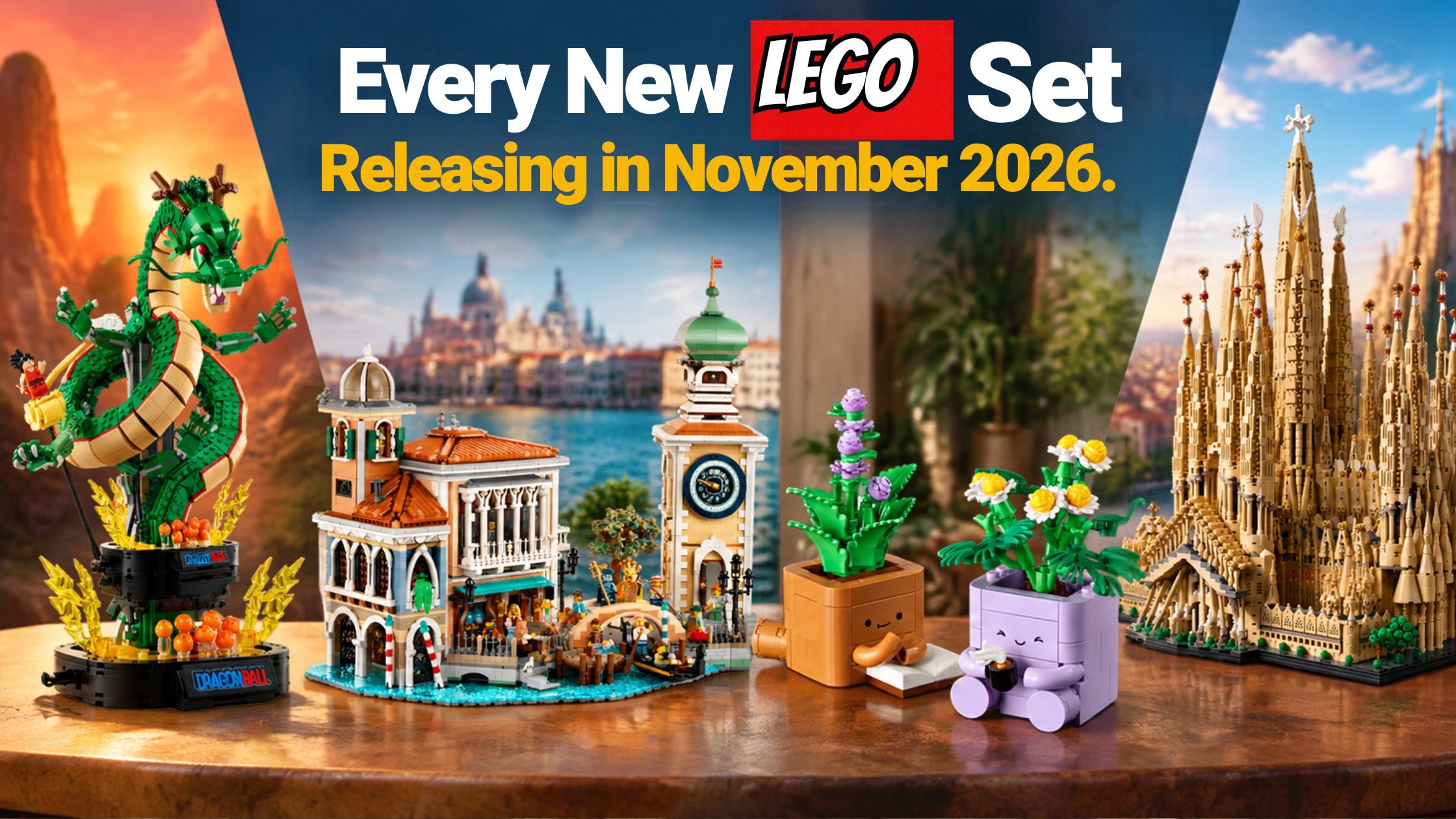 Image featuring all 4 LEOGO sets that will be releasing in November 2026